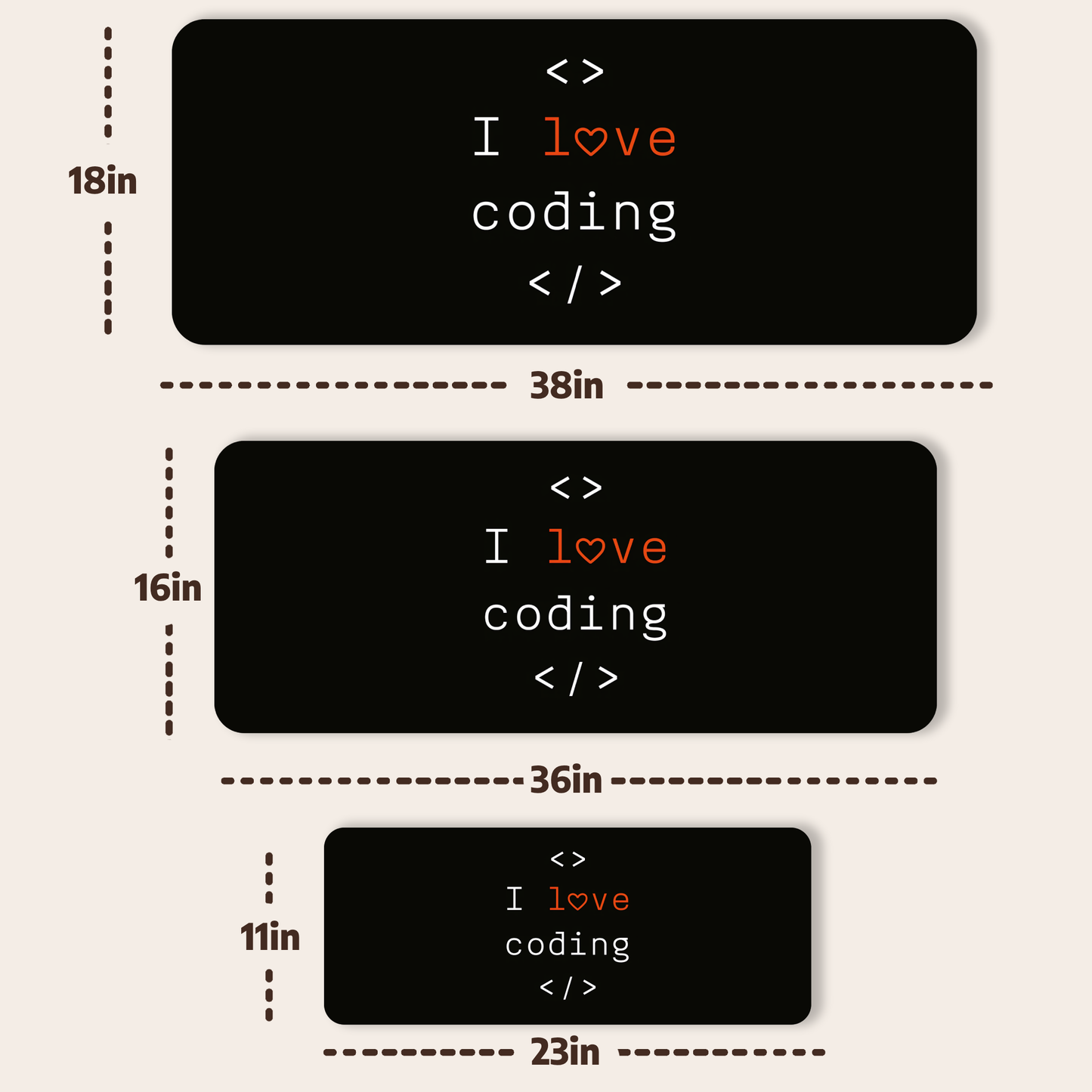 I love coding deskmat