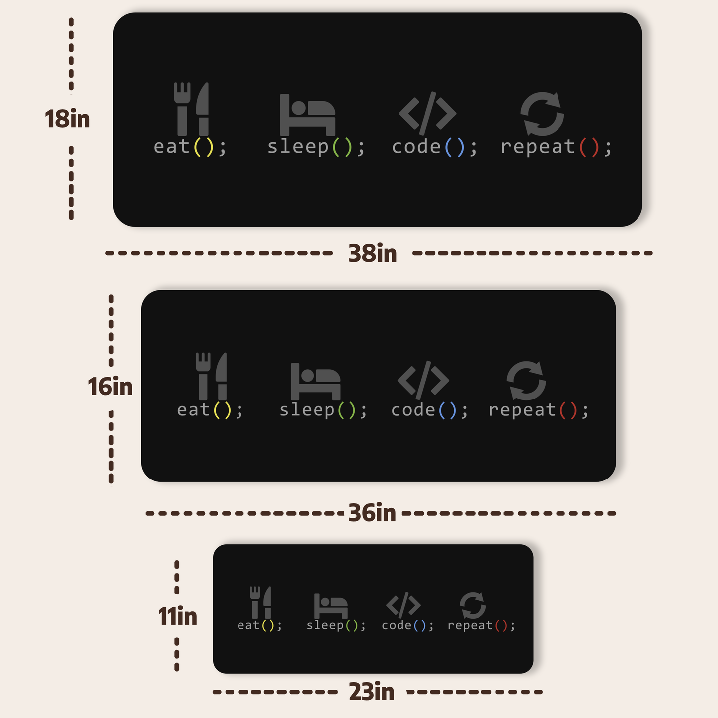 Eat Sleep Code Repeat deskmat