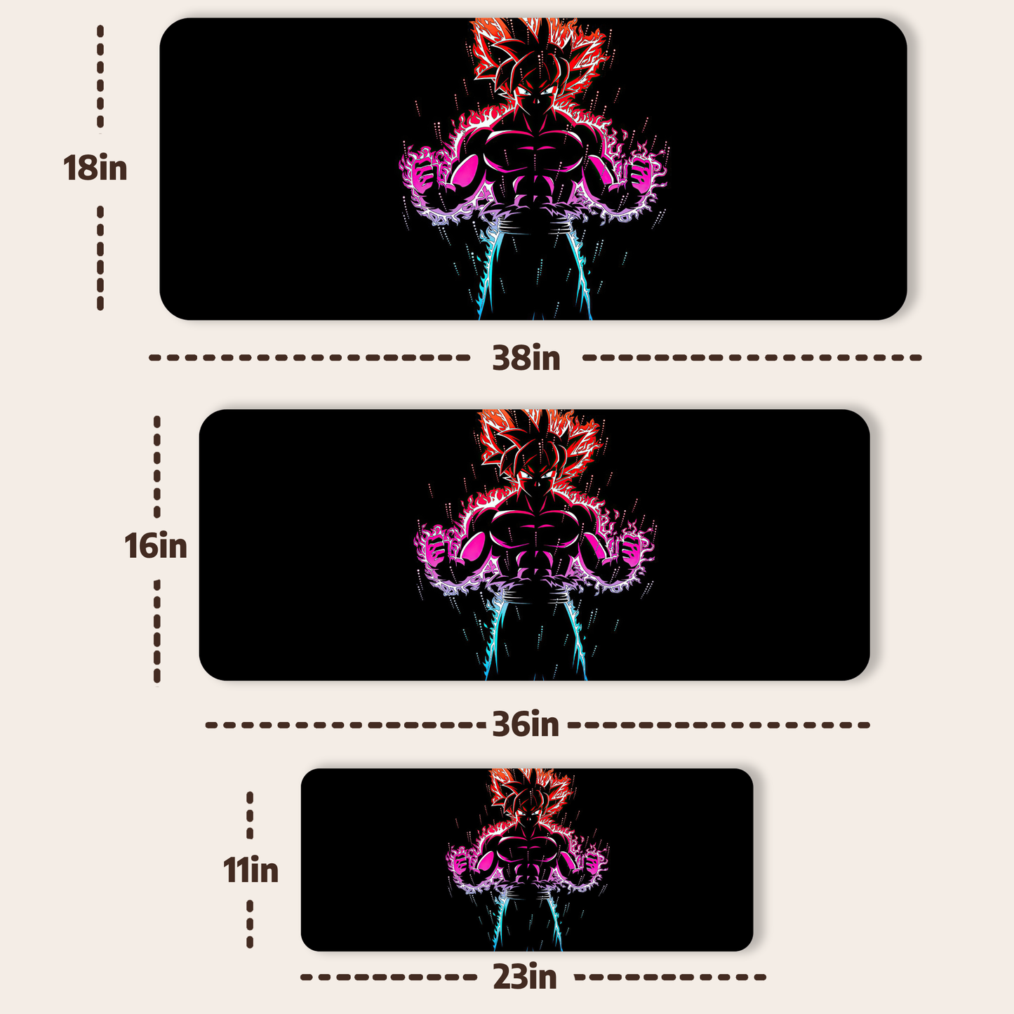 Goku ultra instinct deskmat
