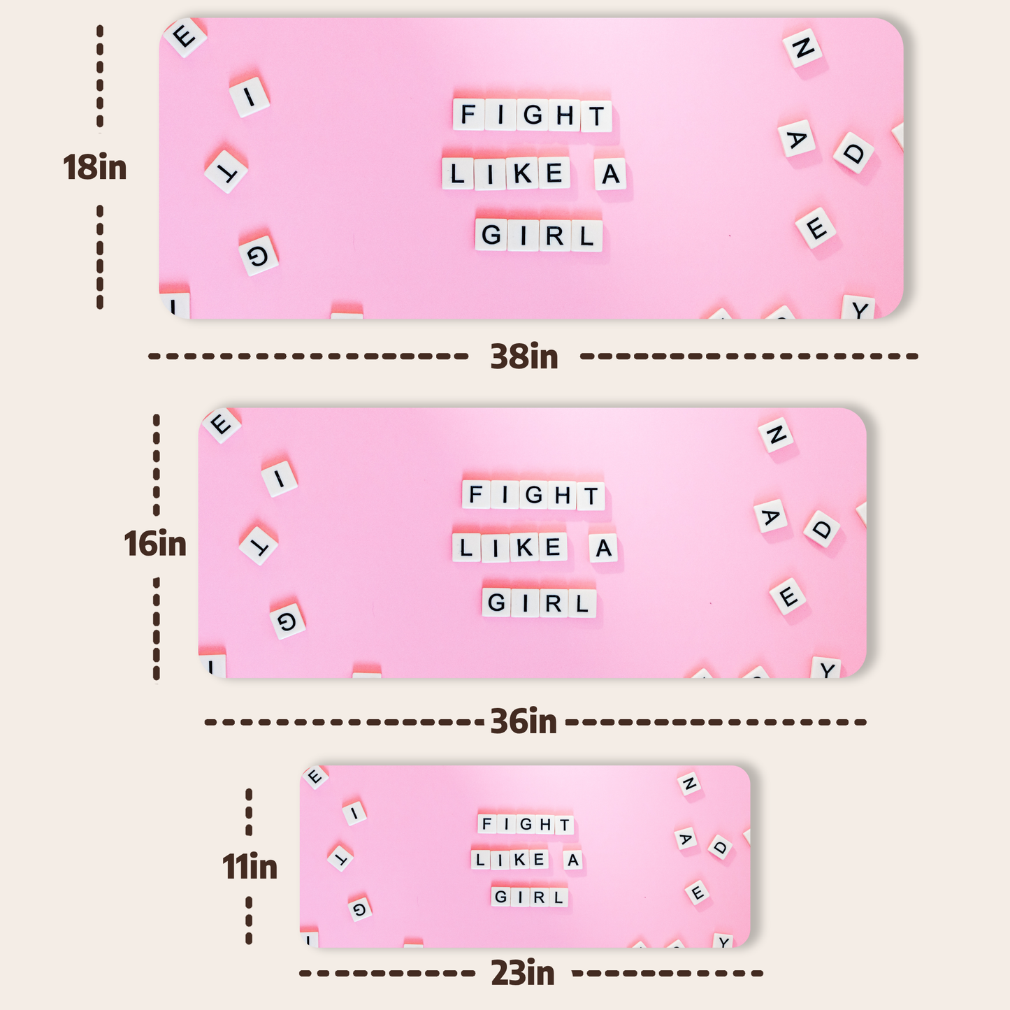 Fight like girl deskmat