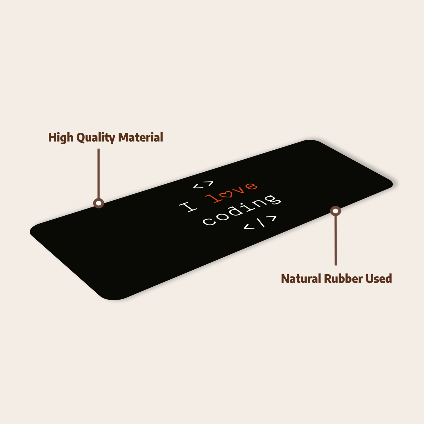 I love coding deskmat