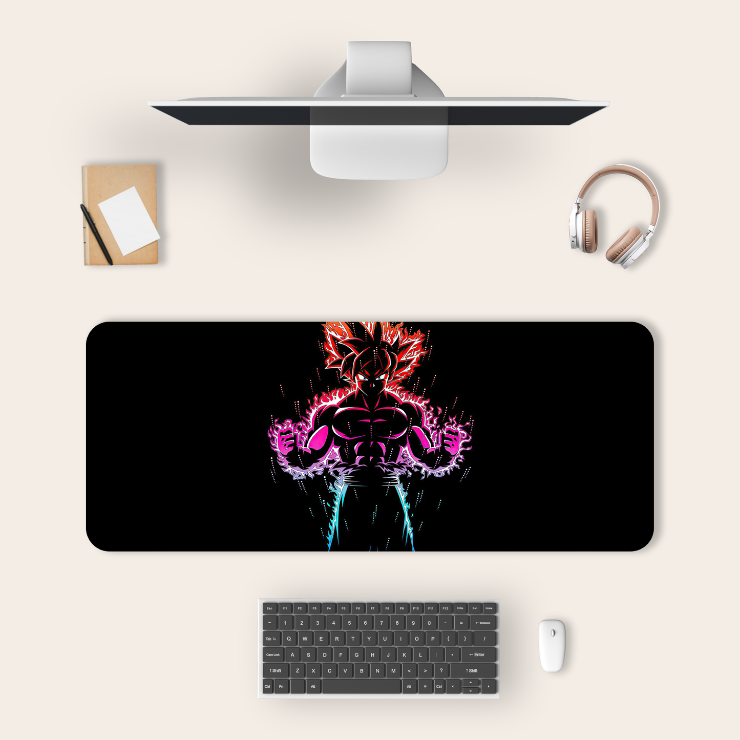 Goku ultra instinct deskmat