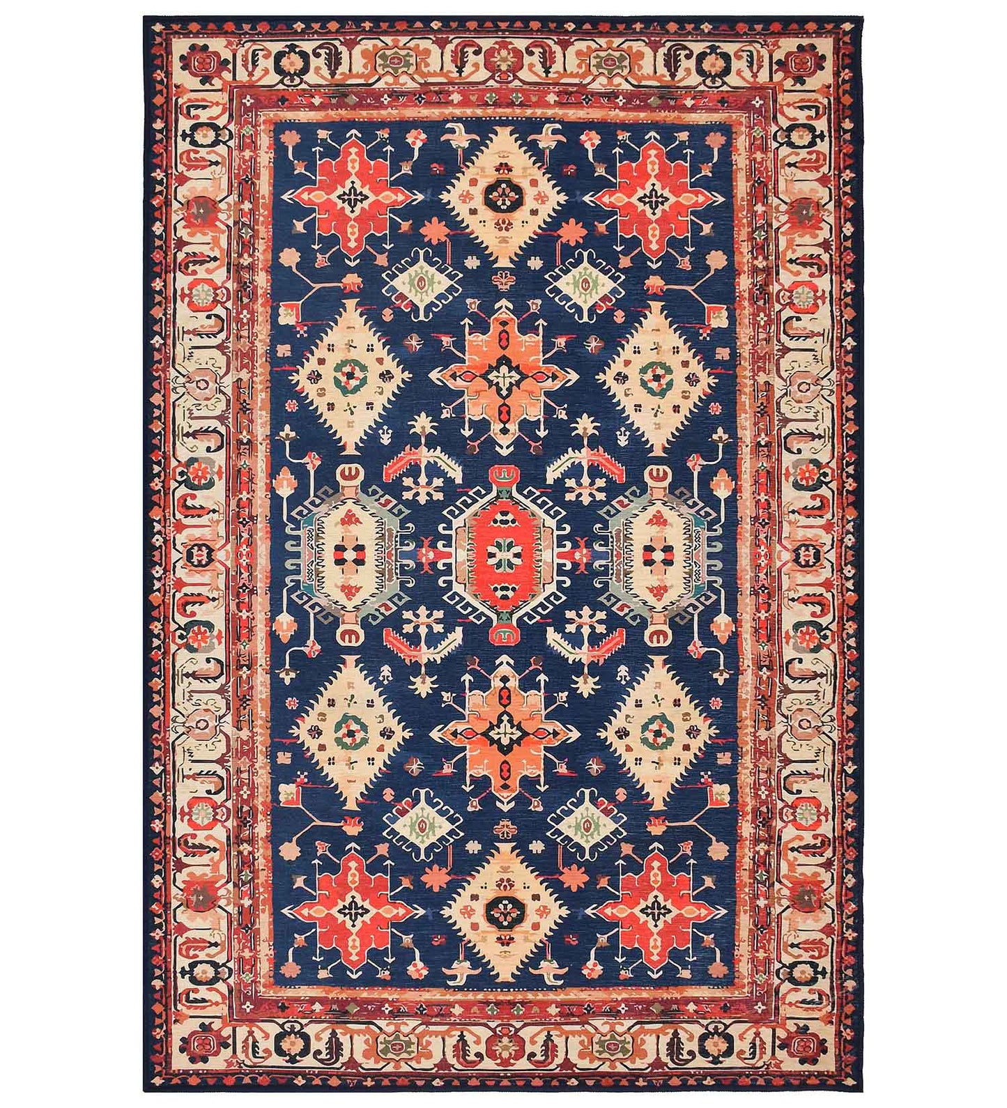 Midnight Orange Polyester Rug