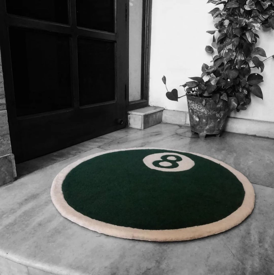 Green 8 Ball Pool Custom rug
