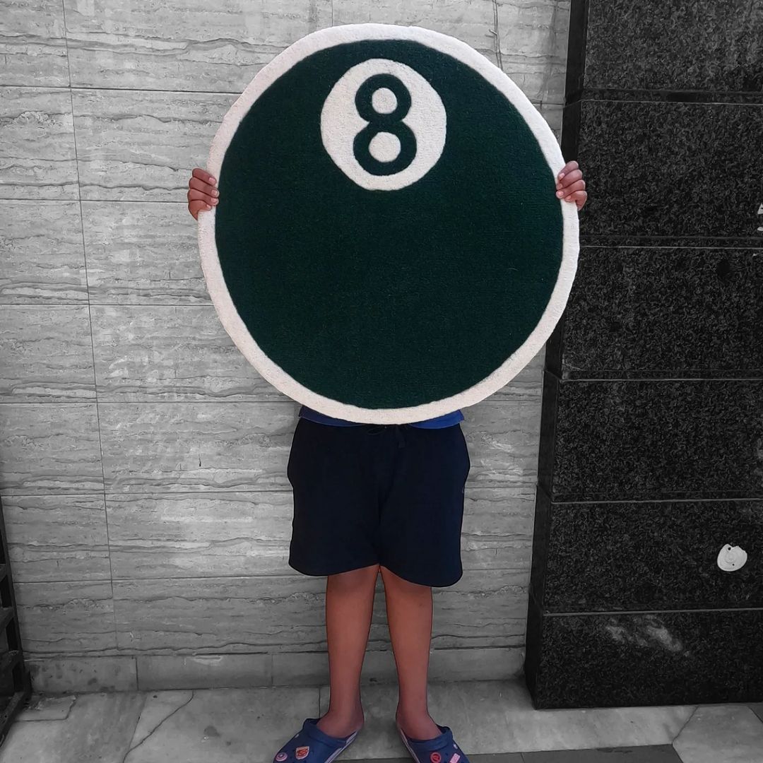 Green 8 Ball Pool Custom rug