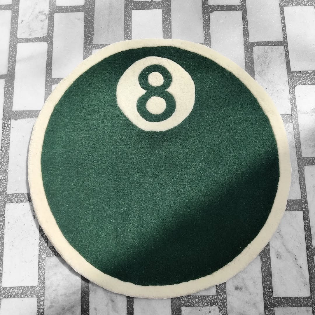 Green 8 Ball Pool Custom rug