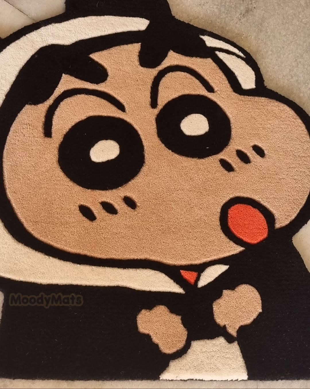 Black and white Shinchan Custom Rug