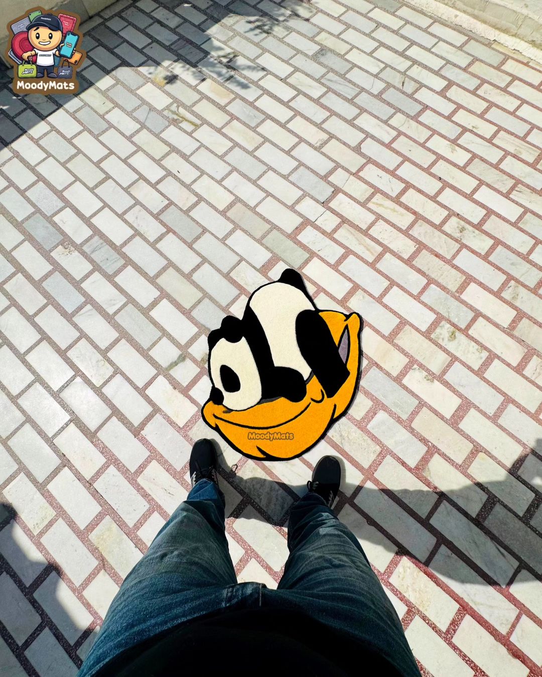 Panda on Pillow Custom Rug