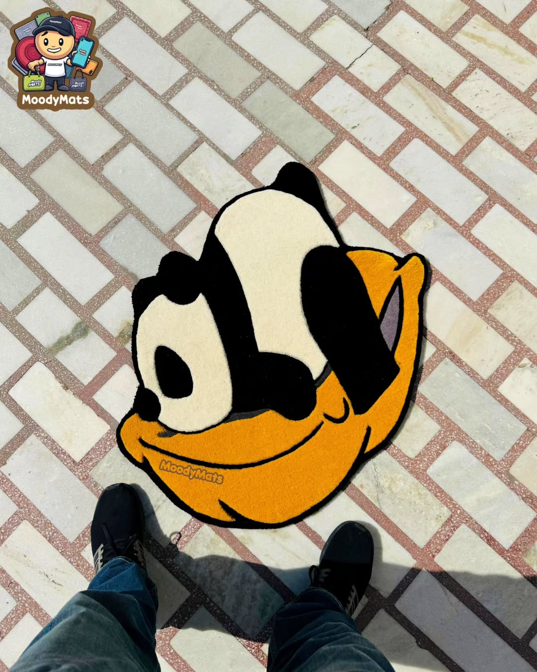 Panda on Pillow Custom Rug