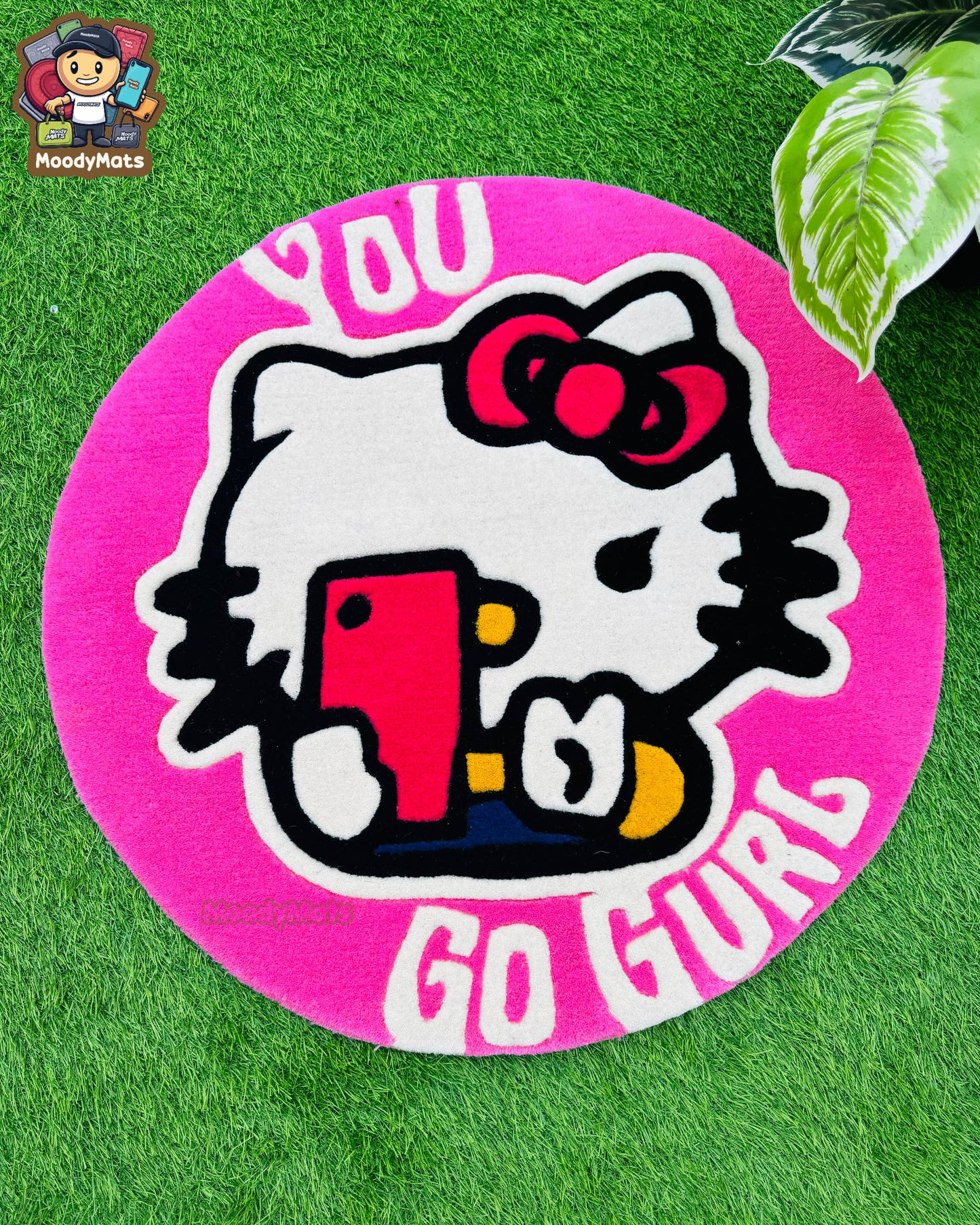 You Go Girl Kitty Custom Rug