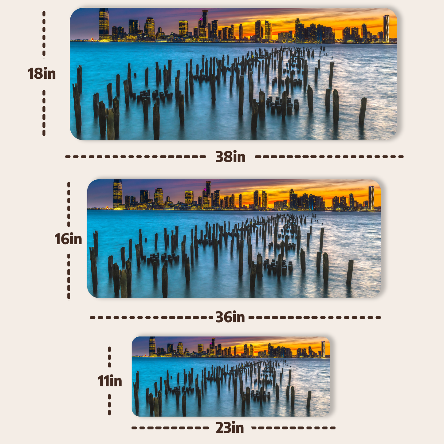 Skyline cityscape deskmat