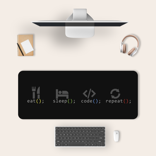 Eat Sleep Code Repeat deskmat
