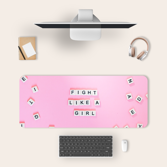 Fight like girl deskmat