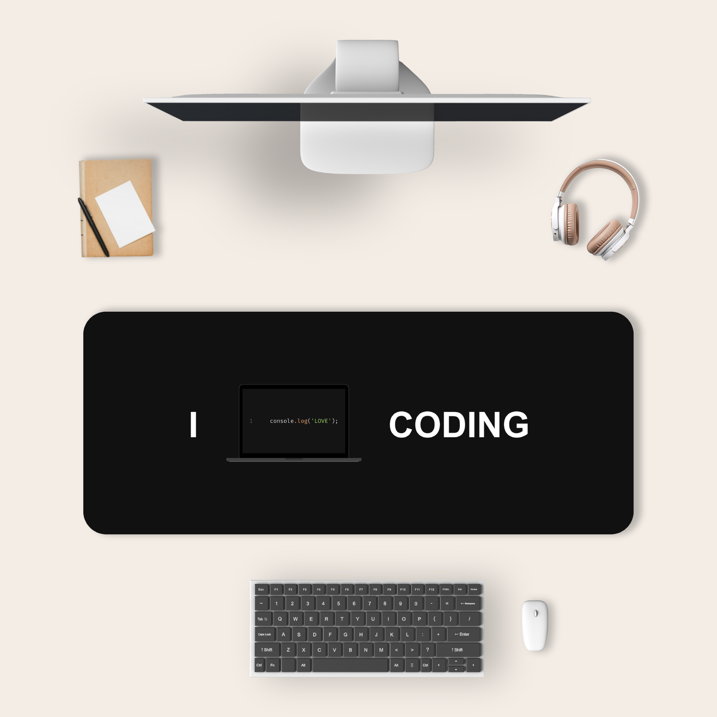 love coding deskmat