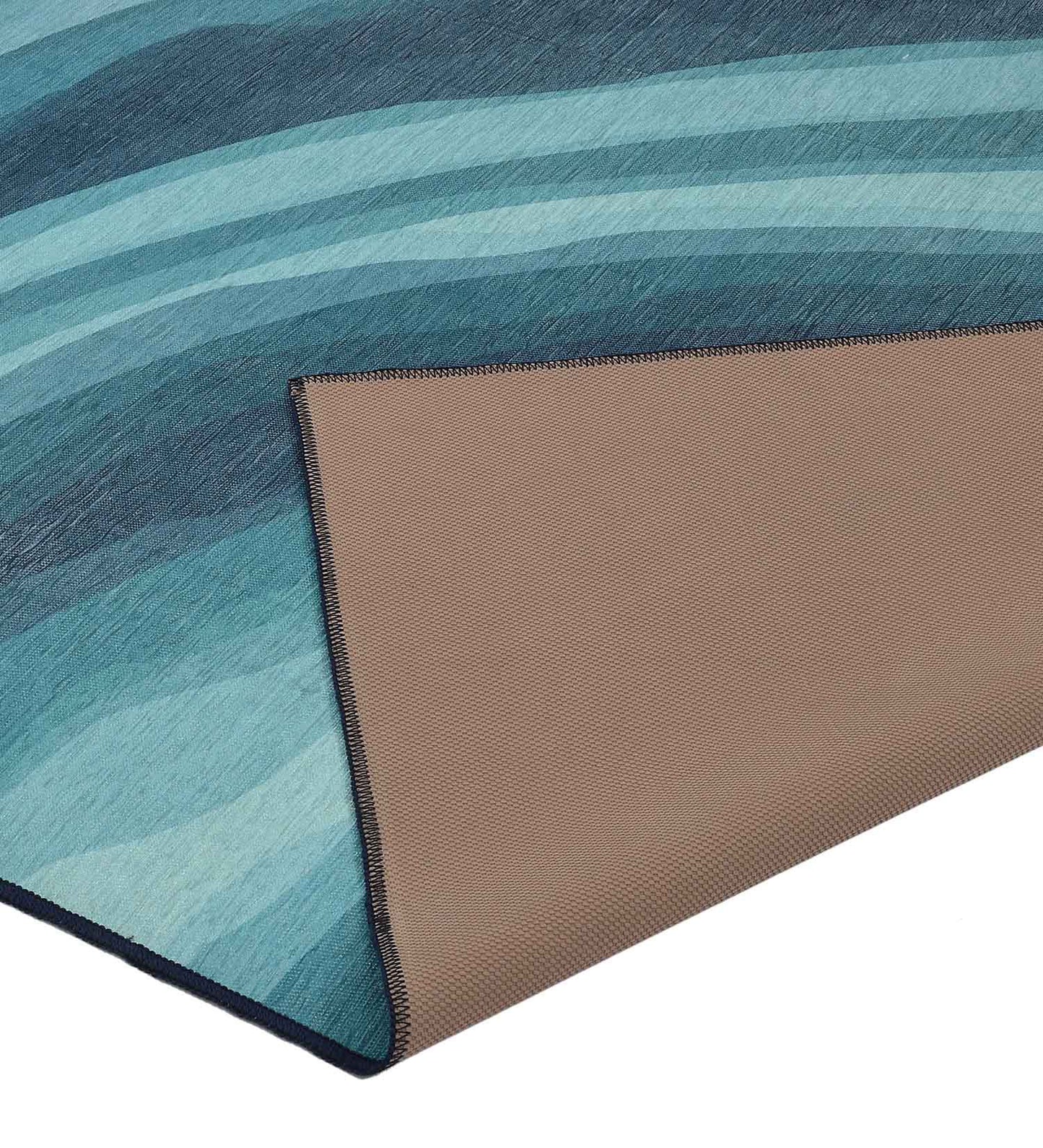 Blue Wave Ocean Polyester Rug