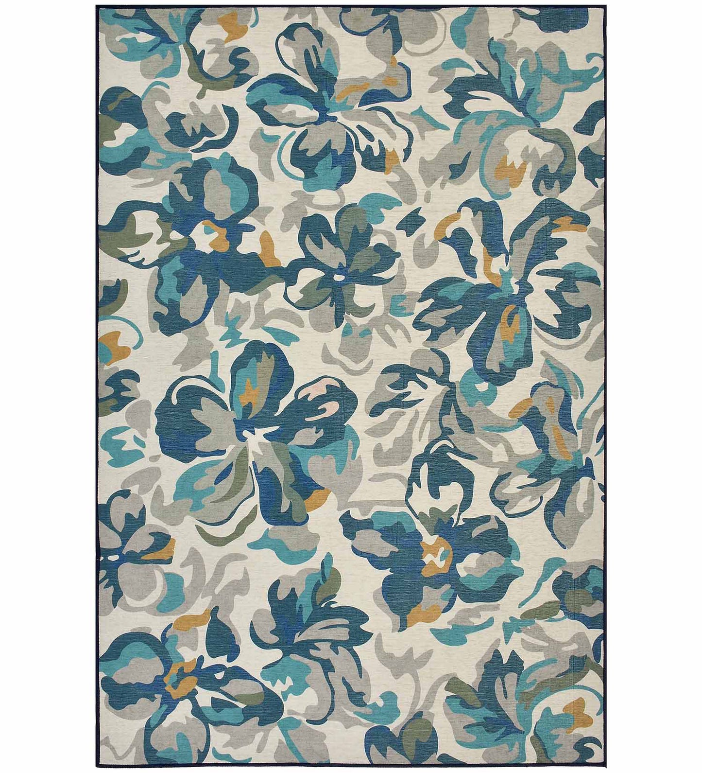 Jewel-Toned Tapestry Polyester Rug