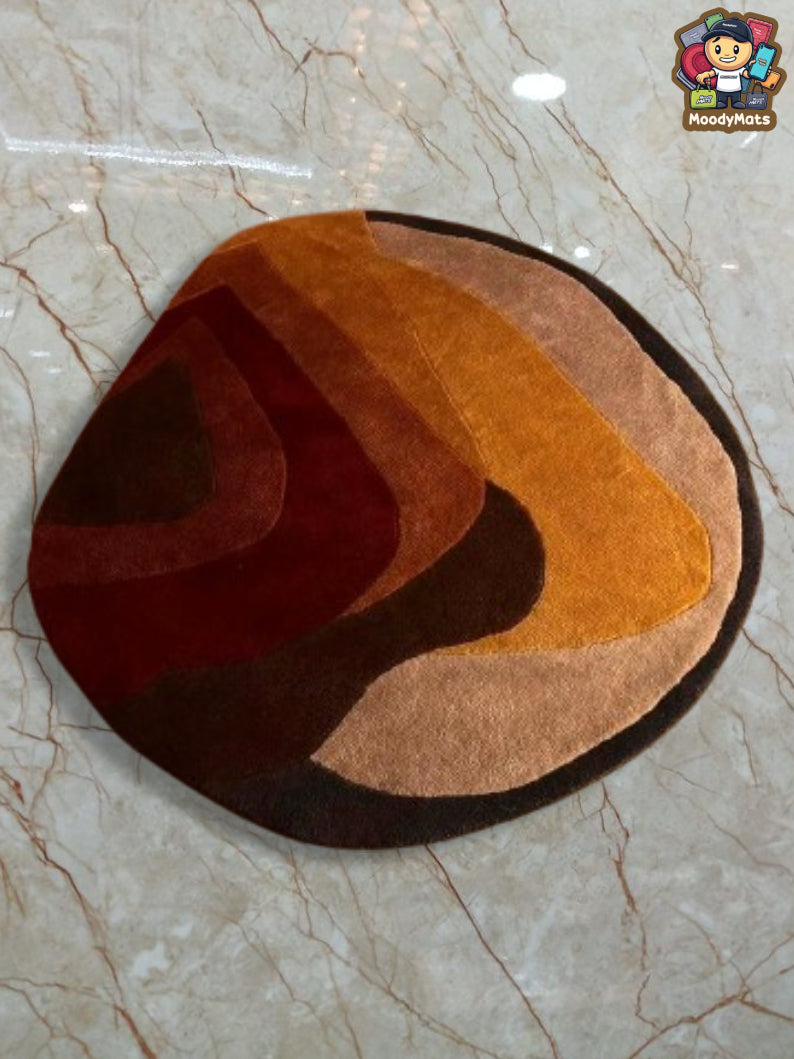 Sunset serenade abstract Custom rug