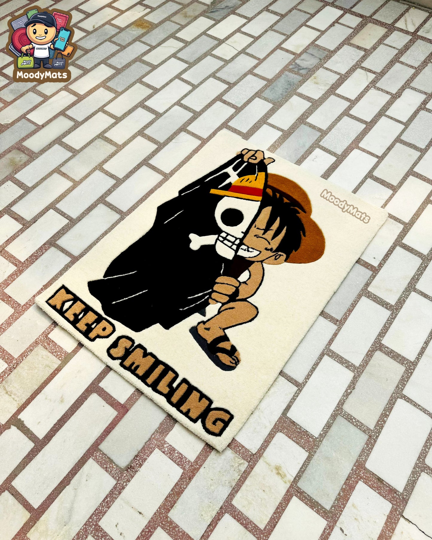 Luffy Keep Smiling Custom Rug