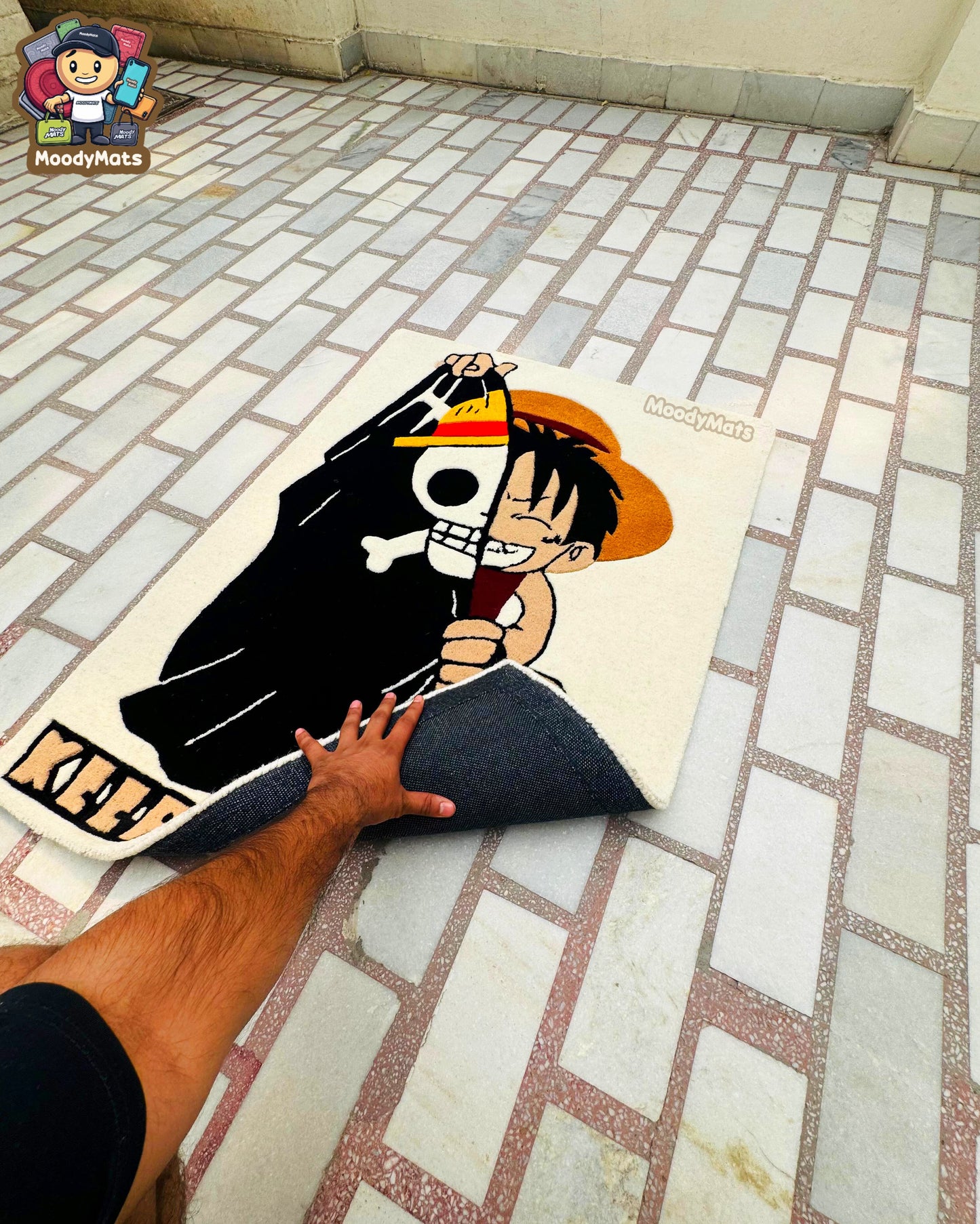 Luffy Keep Smiling Custom Rug