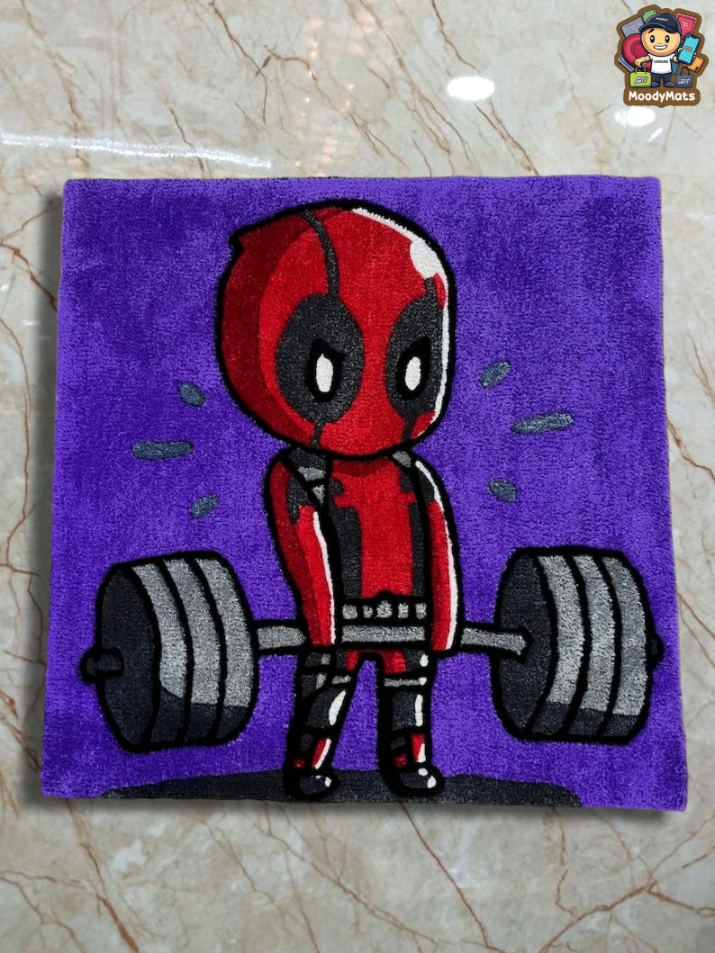 Deadpool Dead-Lift Custom Rug